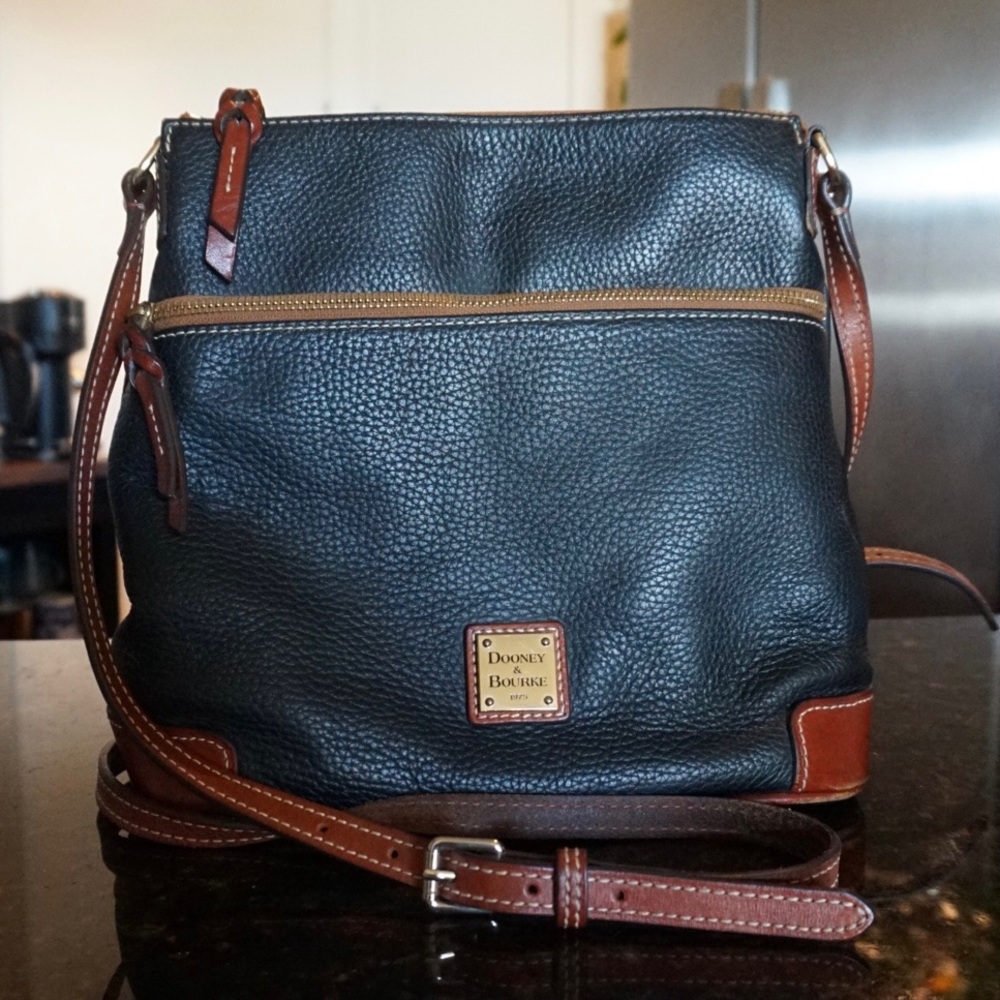 Dooney & Bourke Pebble Leather Crossbody Bag - Black